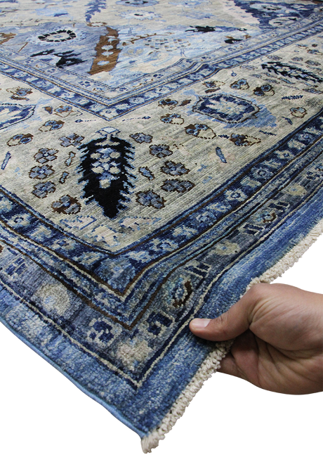 Checkered Azure Serapi 9' 1" x 12' 3"