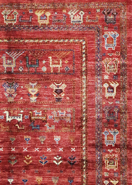 Rose Animal Design Gabbeh 4'2" x 6'0"