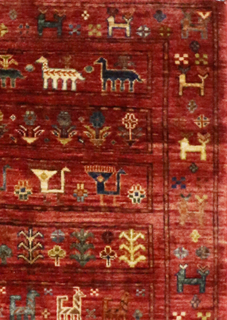 Red Animal Design Khorjin 2'8" x 4'3"