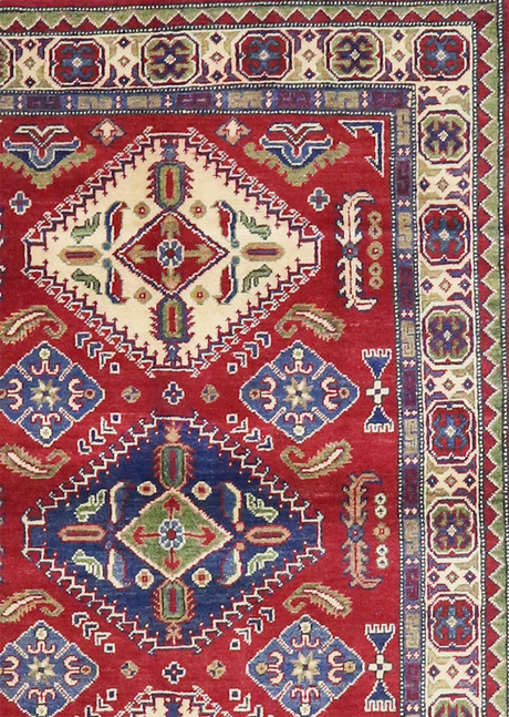 Geometric Rose Yak Kash 4'0" x 6'1"