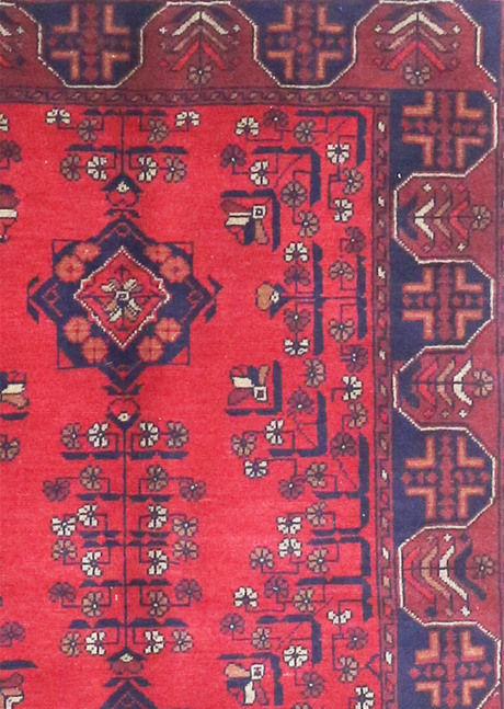 Cardinal Red Bokara 3'4" x 4'9"
