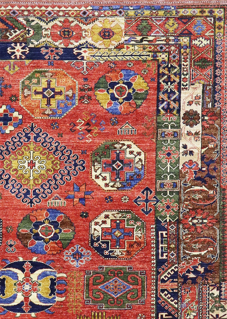 Mandarin Orange Tribal 8'5" x 9'10"