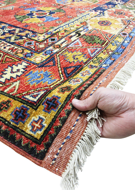 Mandarin Orange Tribal 8'5" x 9'10"