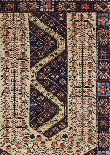 Chocolate Brown Prayer Design 3'0" x 4'10"