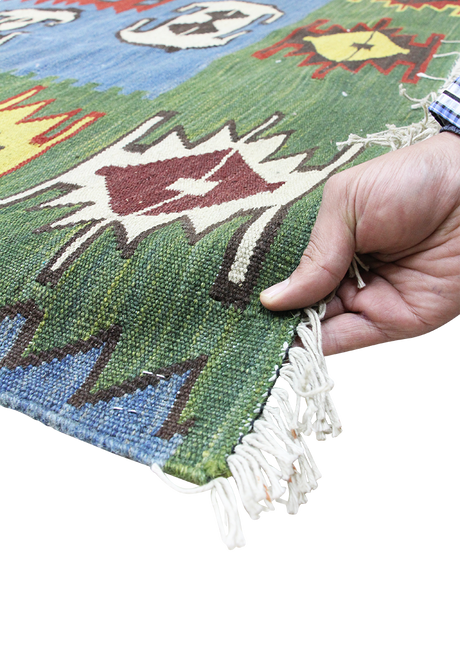 Jade Sunrise Kilim 6'7" x 9'10"