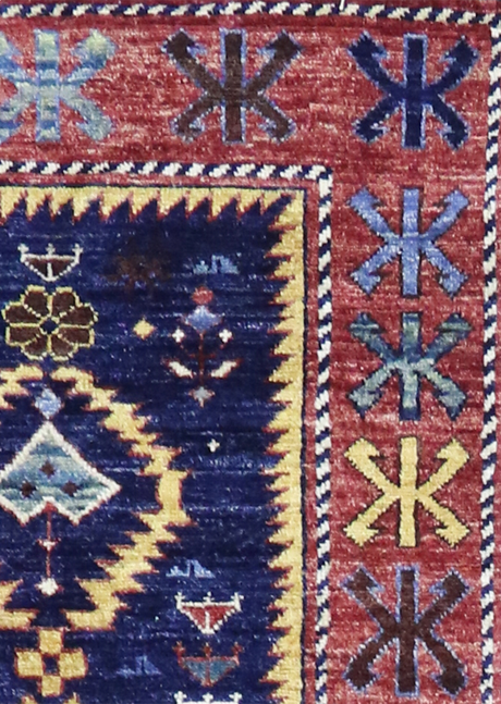 Azurite Runner Super Kazak 2' 4" x 7' 10"