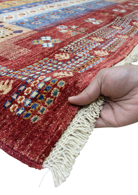 Geometric Ruby Tribal 5' 0" x 6' 7"