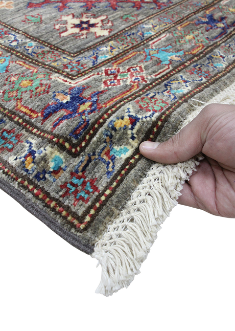 Earth Gray Super Kazak 2' 11" x 4' 5"