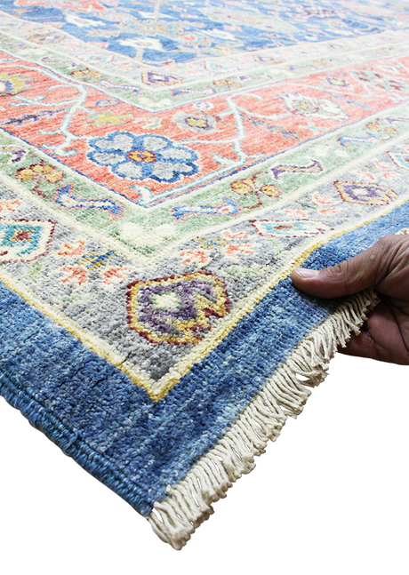 Floral Lapis Oushak 10' 2 x 13' 8"
