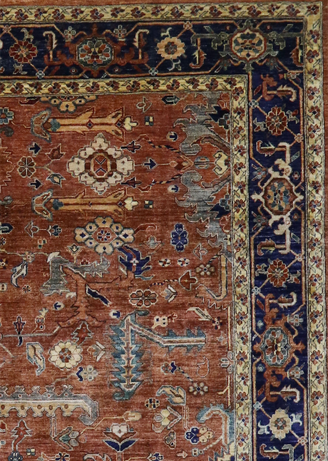 Chocolate Navy Serapi 9' 1" x 11' 8"