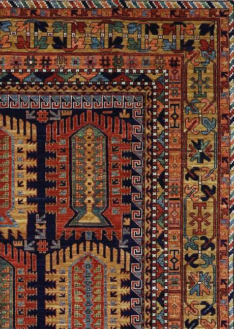 Geometric Pumpkin Tribal 7'4" x 9'4"