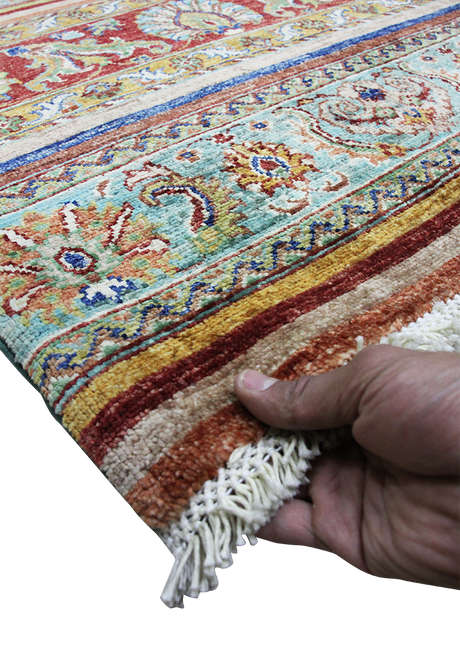 Linear Apple Green Khorjin 8'11" x 11'11"