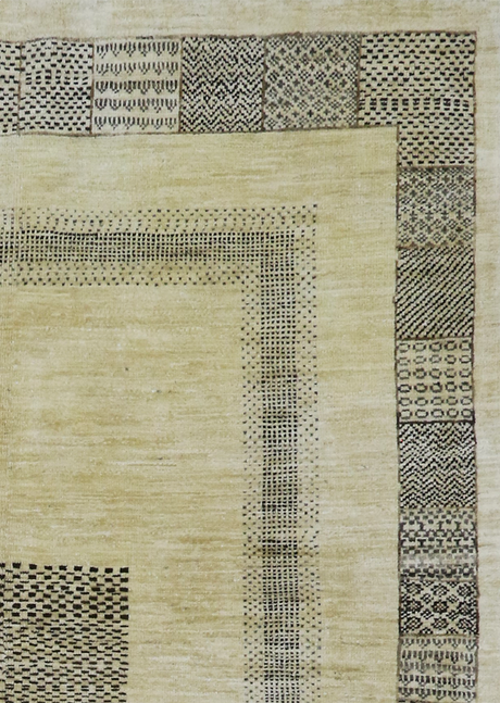 Stippled Ivory Gabbeh 4'4" x 6'7"