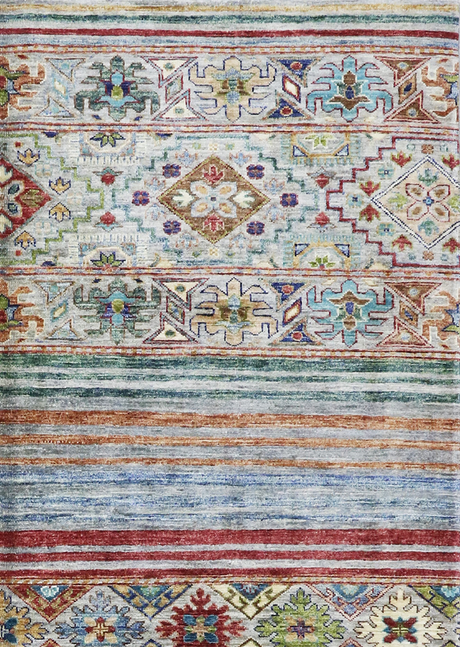 Pale Geometric Khorjin 5'7" x 7'10"