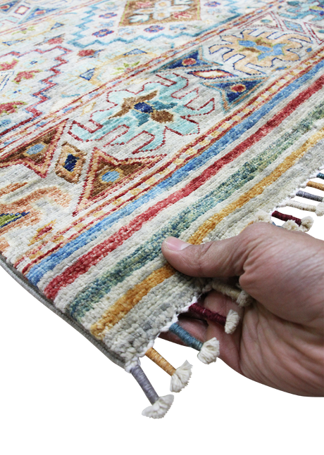 Pale Geometric Khorjin 5'7" x 7'10"