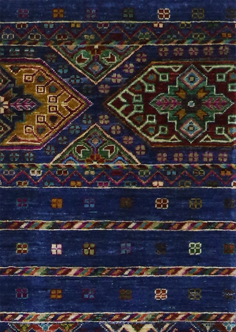 Linear Ultramarine Khorjin 3'4" x 5'2"