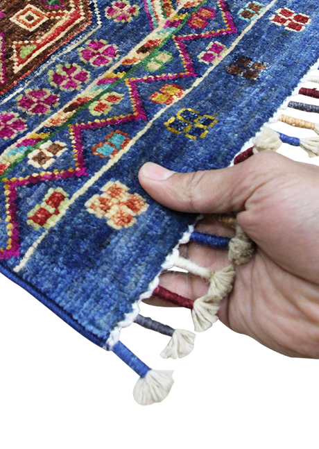 Linear Ultramarine Khorjin 3'4" x 5'2"