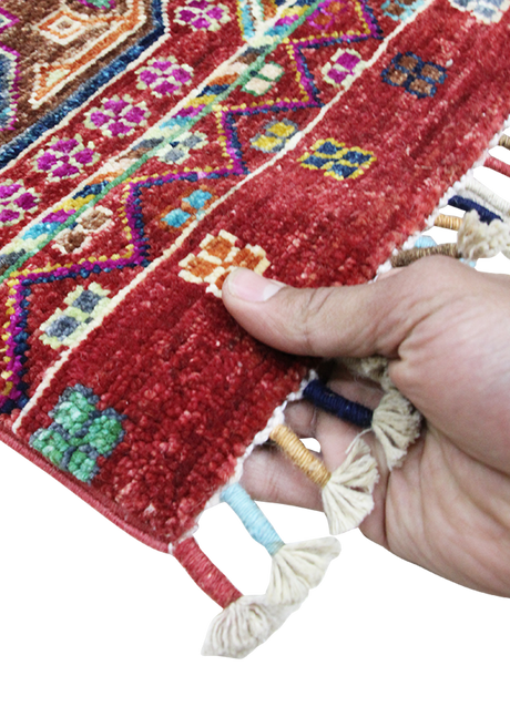 Bright Rose Red Khorjin 3'3" x 5'3"