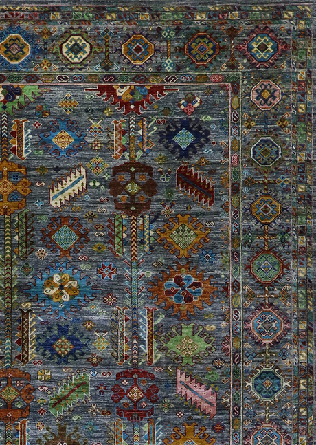 Colorful Slate Chobi 8'2" x 10'0"