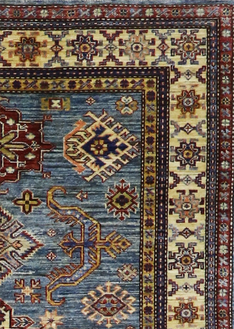 Geometric Ocean Super Kazak 4'0" x 6'1"