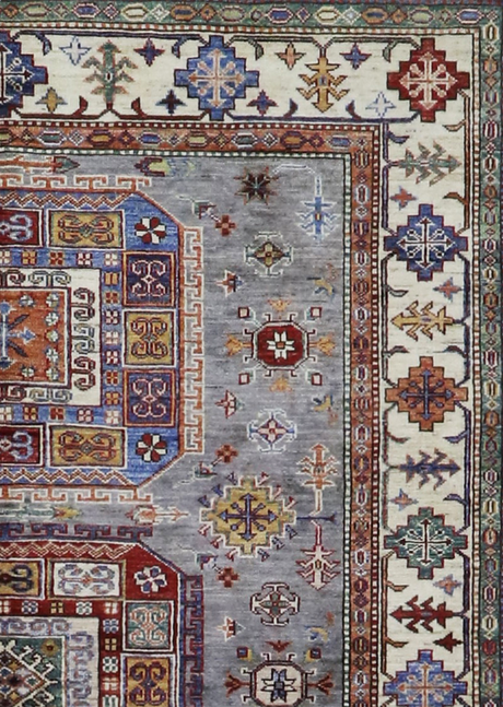 Geometric Graphite Super Kazak 5'0" x 6'8"