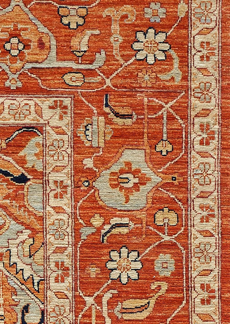 Geometric Apricot Serapi 8'2" x 9'8"