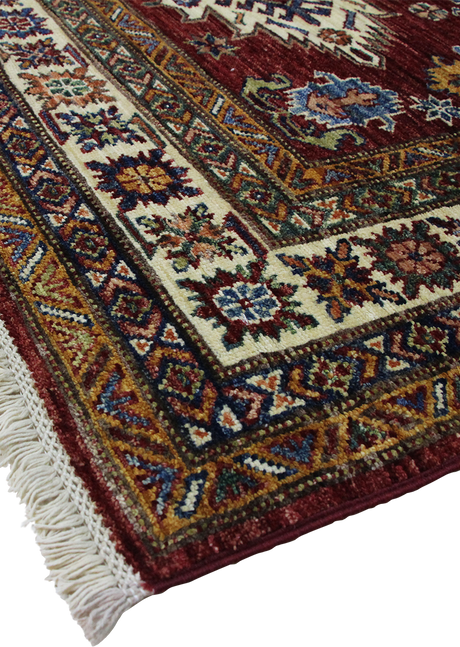 Burgundy Red Super Kazak 4'3" x 6'2"