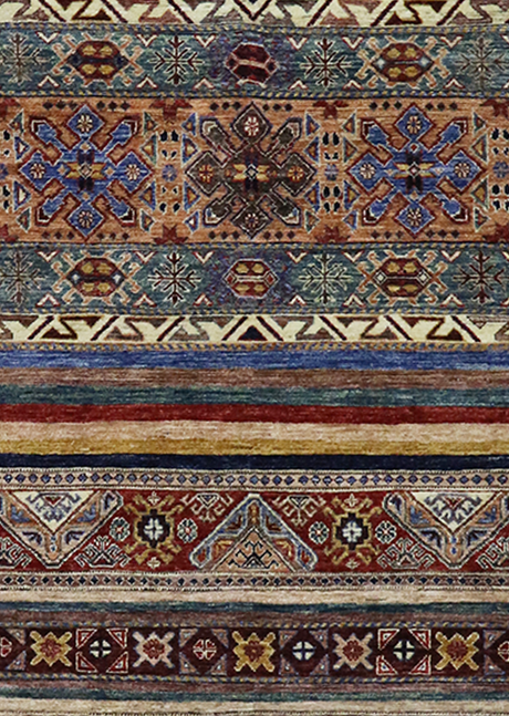 Multicolored Stripe Gabbeh 6'1" x 8'8"