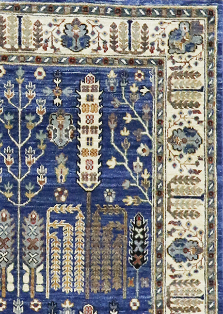 Blue Ivory Gabbeh 4'0" x 5'9"