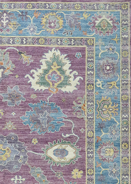 Floral Lavender Oushak 8'2" x 9'9"