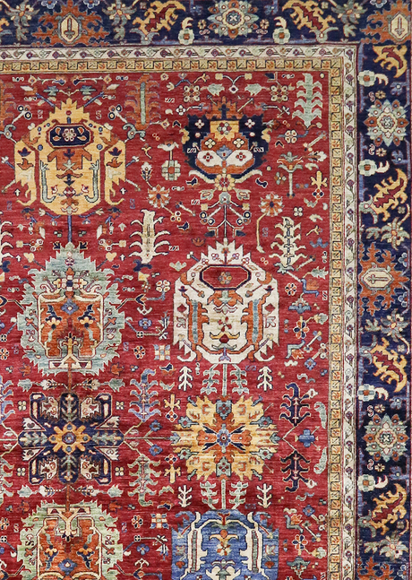 Fire Red Super Kazak 9' 2" x 12'