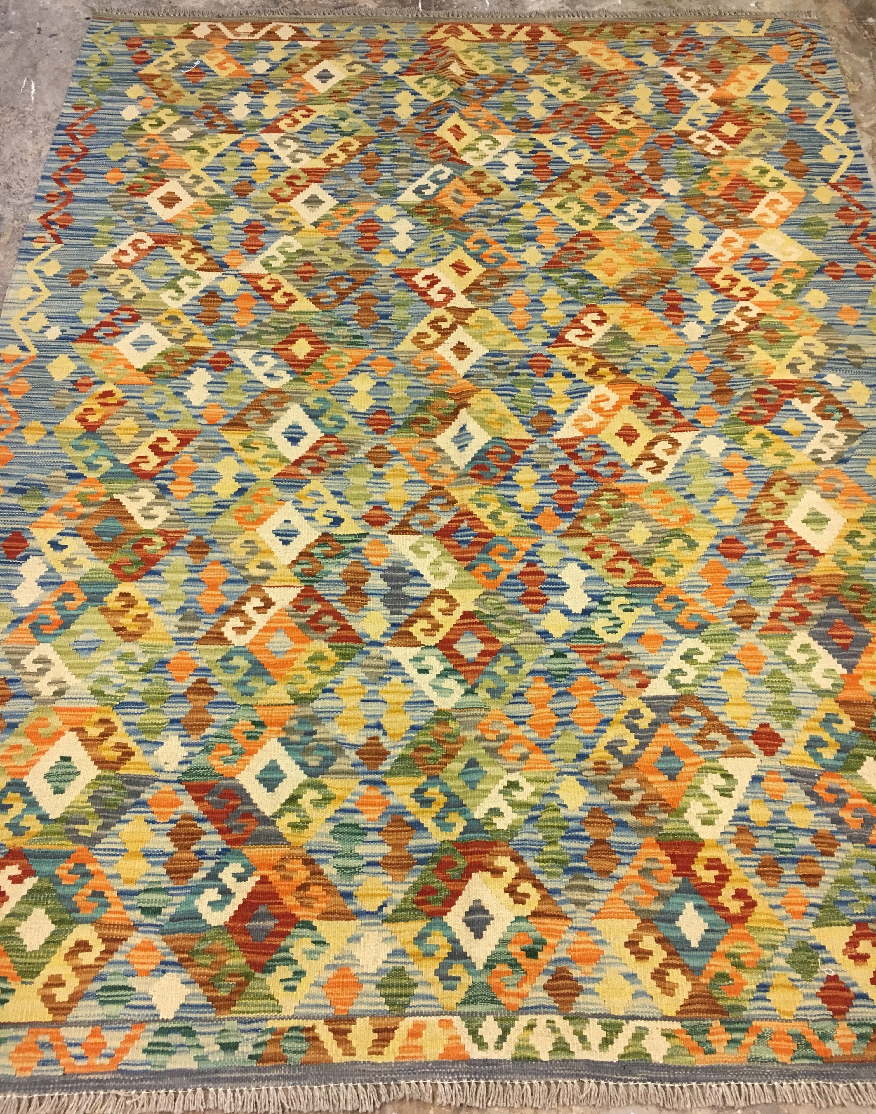 Pumpkin Patch Kilim 5' x 6'6"