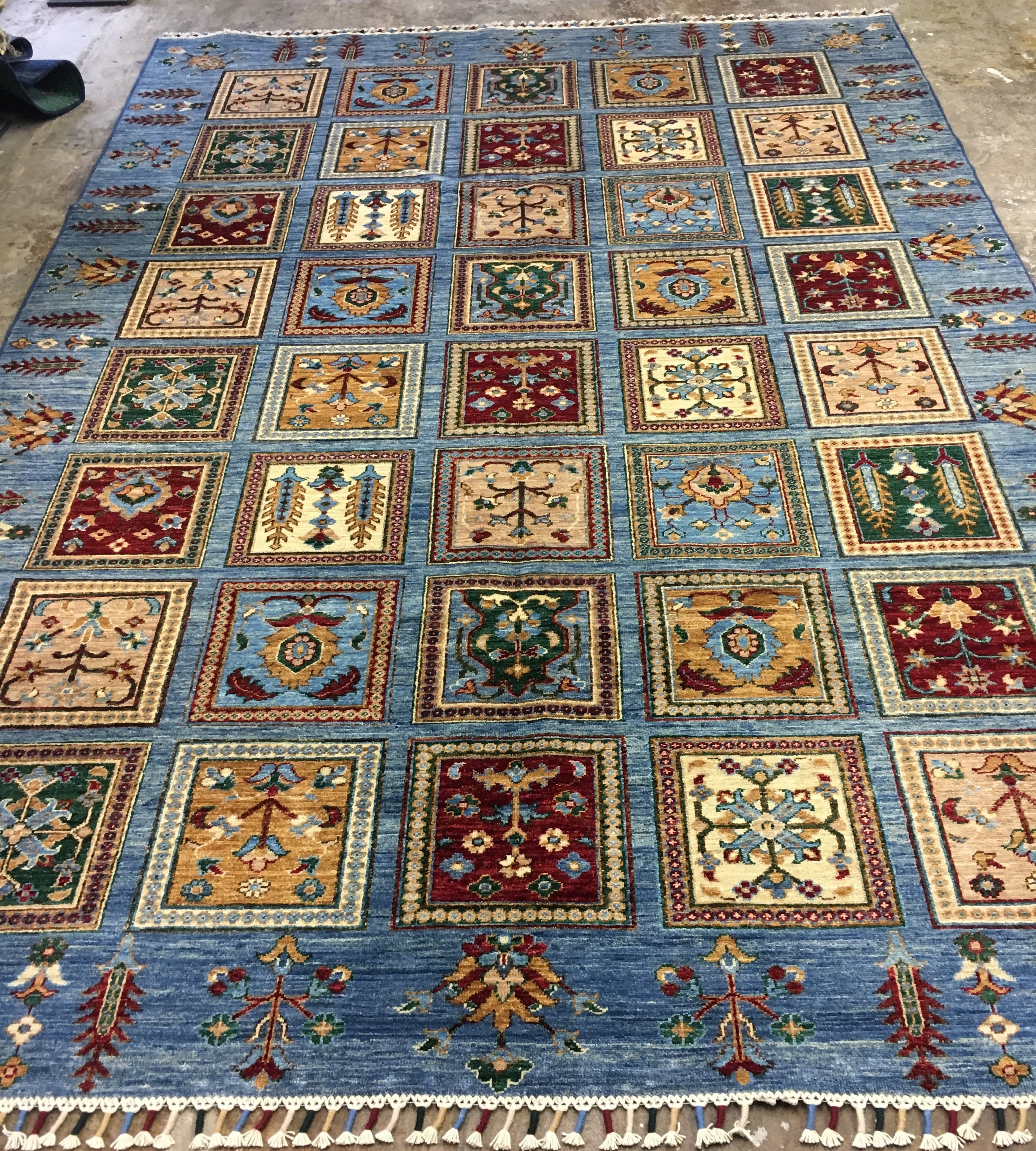 Checkered Coral Oushak 6'7" x 9'7"