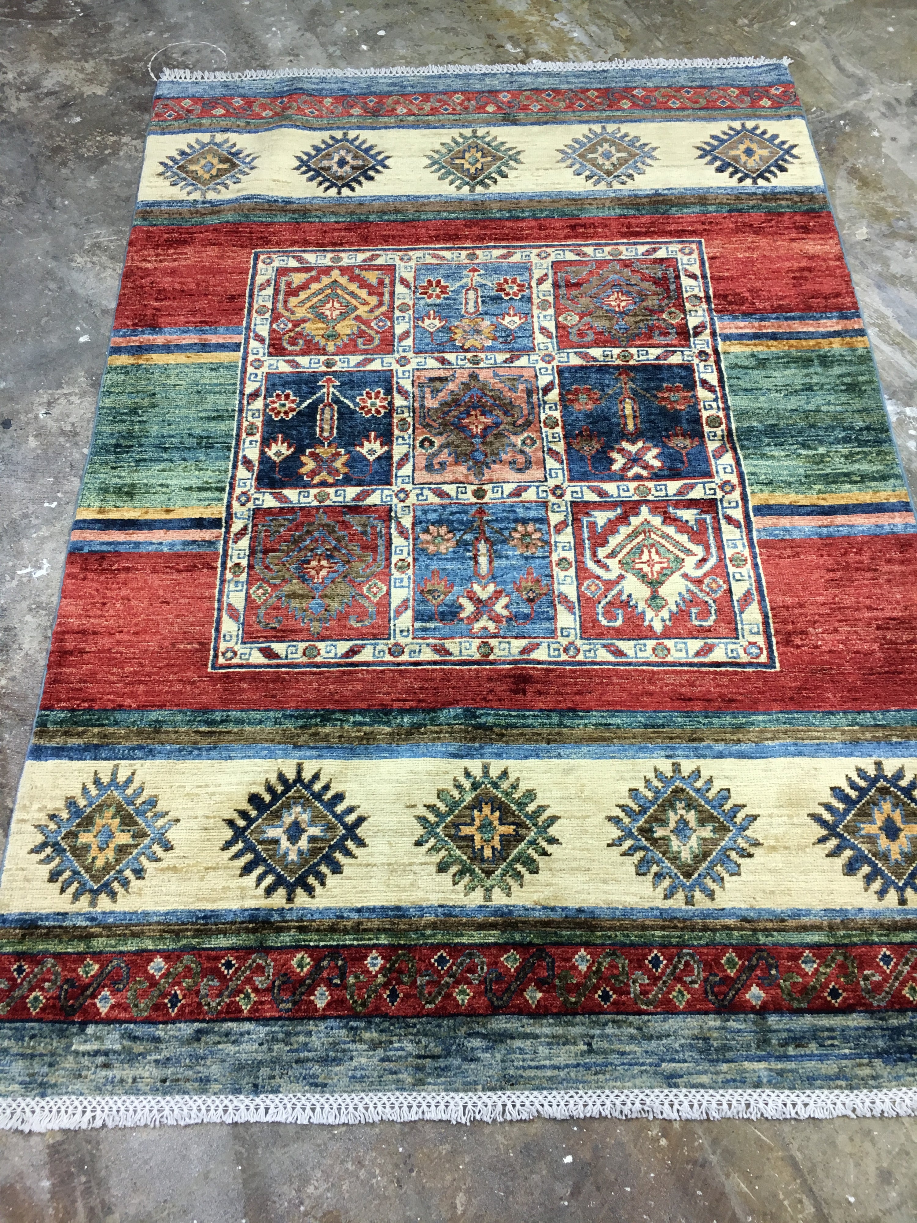 Multicolor Burgundy Khorjin 3'11" x 5'10"