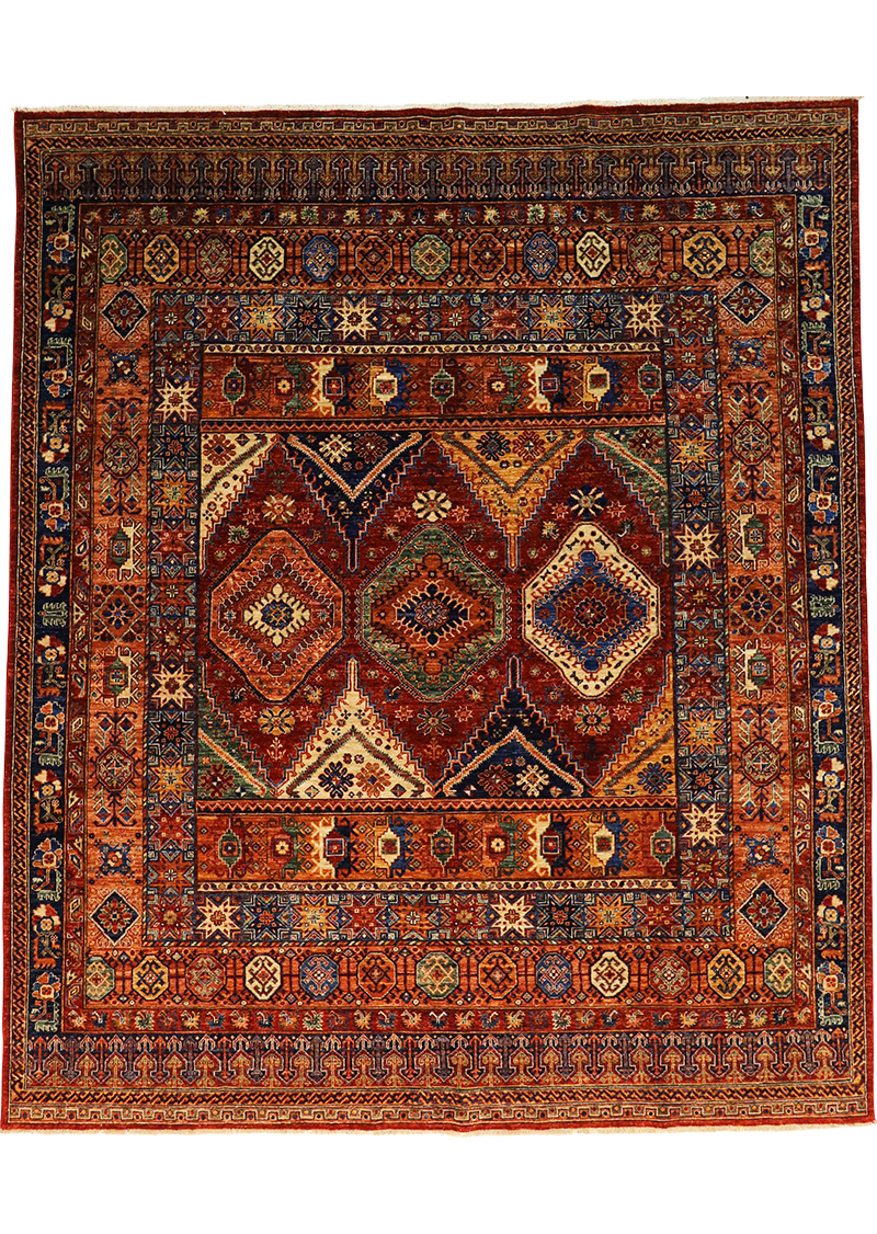 Symmetrical Scarlet Serapi 8'3" x 9'9"