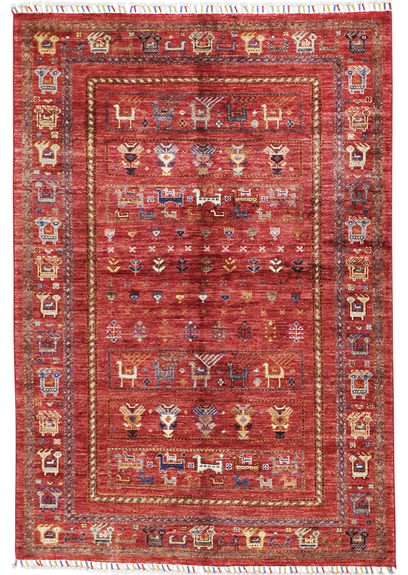 Rose Animal Design Gabbeh 4'2" x 6'0"