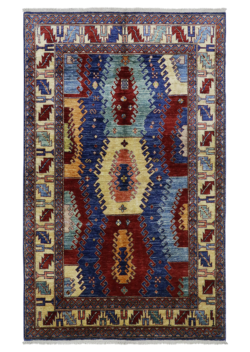 Multicolored Quartz Super Kazak 5'1" x 8'2"