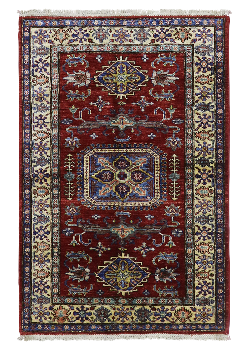 Geometric Curant Super Kazak 3'3" x 4'10"