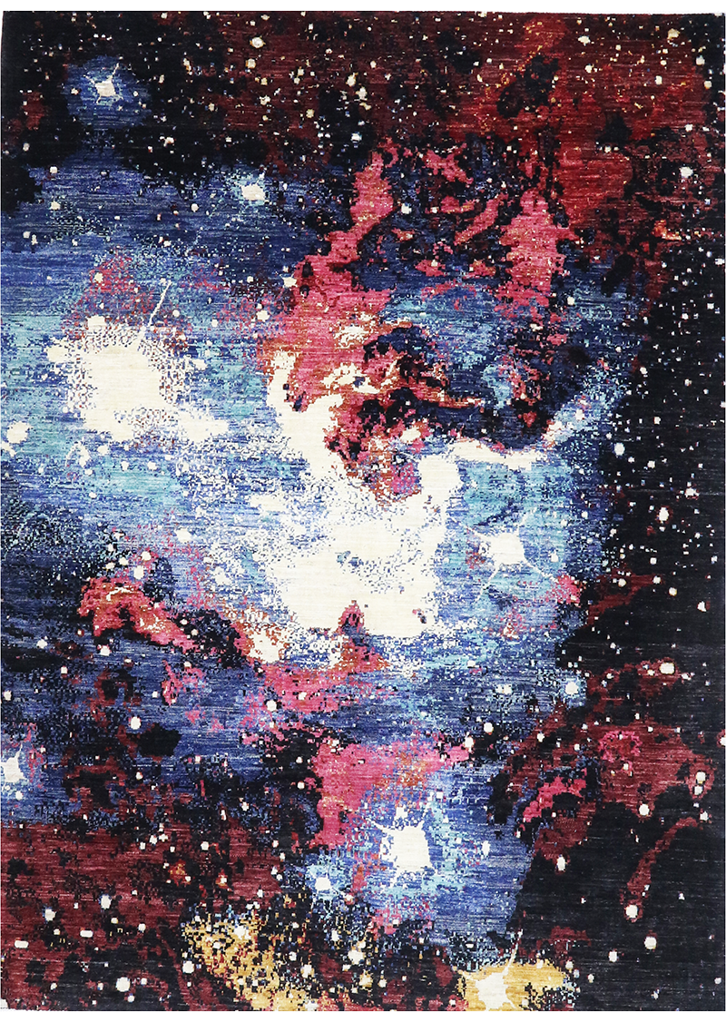 Cosmic Sapphire Galaxy 5'8" x 7'10"