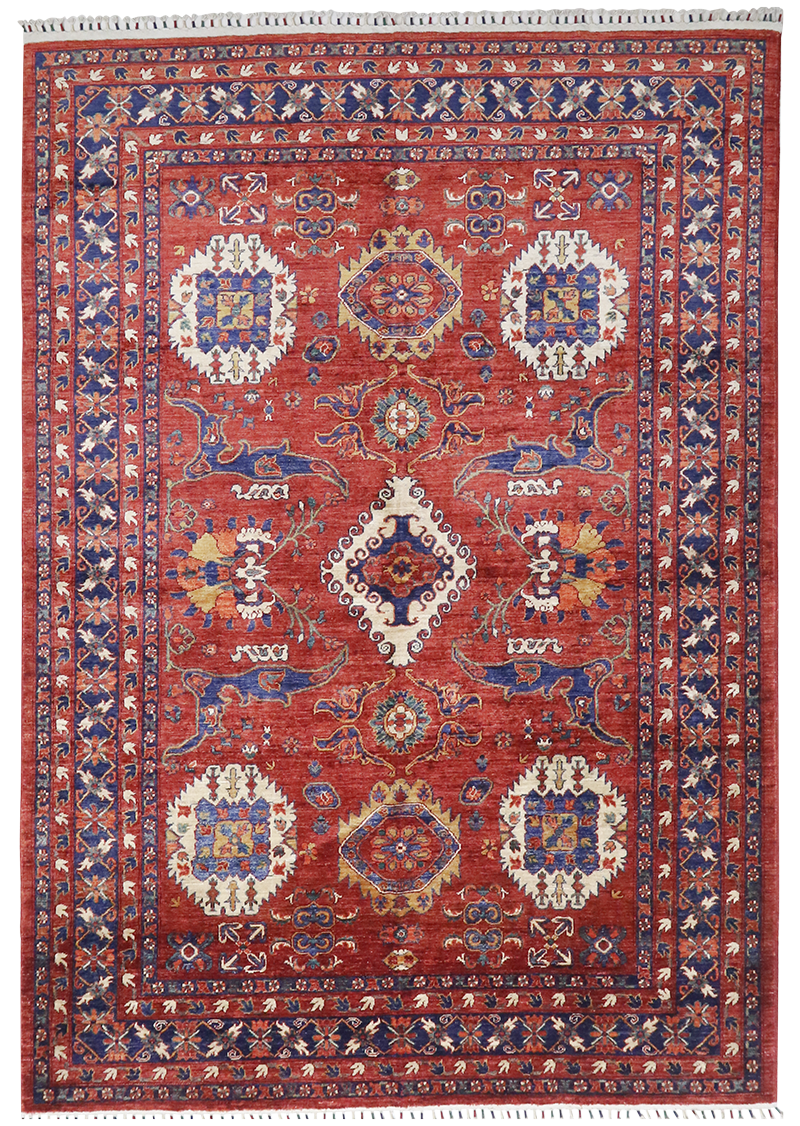 Saffron Red Super Kazak 6'10" x 9'9"
