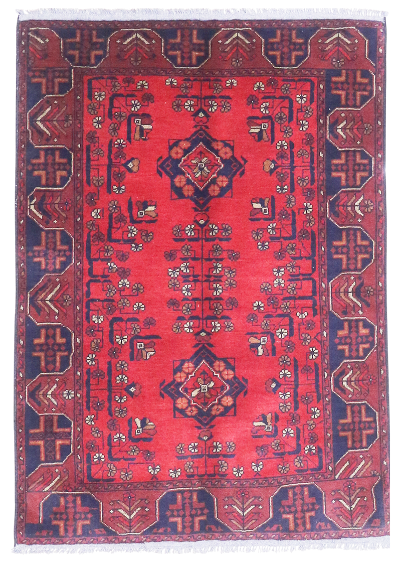 Cardinal Red Bokara 3'4" x 4'9"