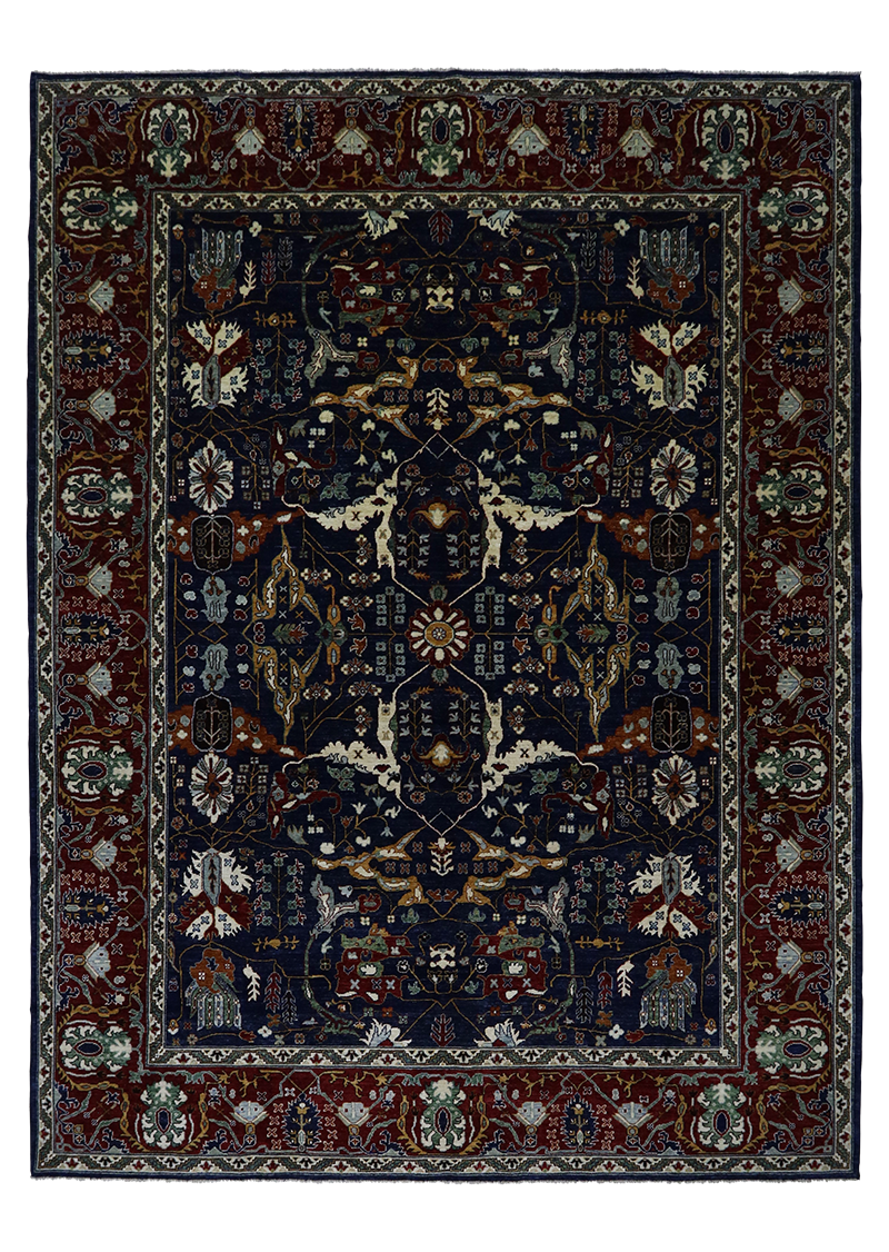 Deep Navy Bijar 9'1" x 12'2"