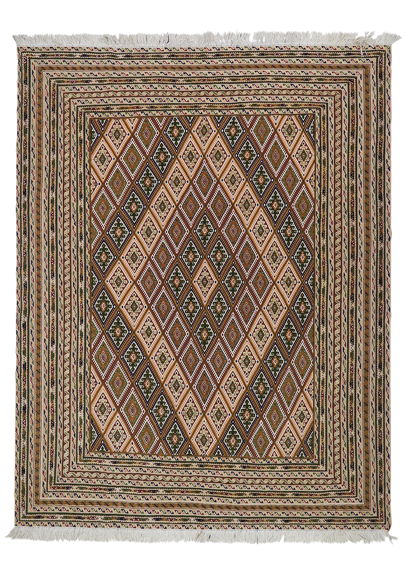Beige Diamond Kilim 6'3" x 8'1"