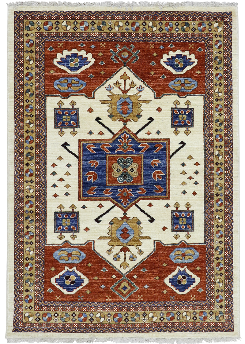 Navy Medallion Tribal 4' 2" x 6'