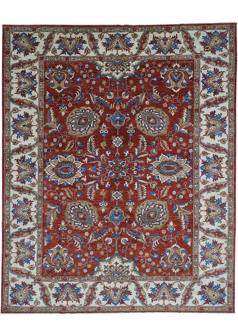 Saffron Red Chobi 8' x 9' 10"