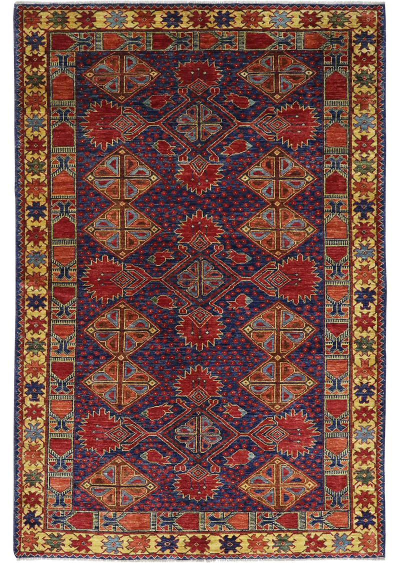 Geometric Plum Tribal 4'7" x 6'10"