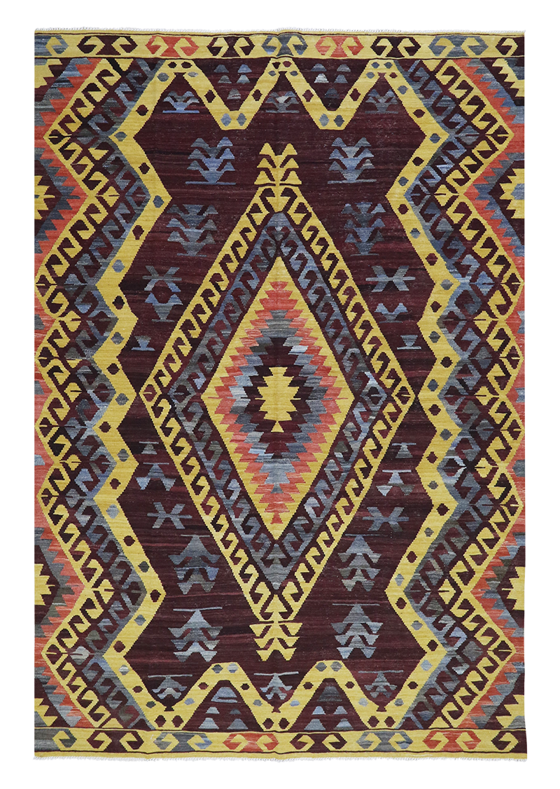 Cirtrine Checkered Kilim 6'8" x 9'7"