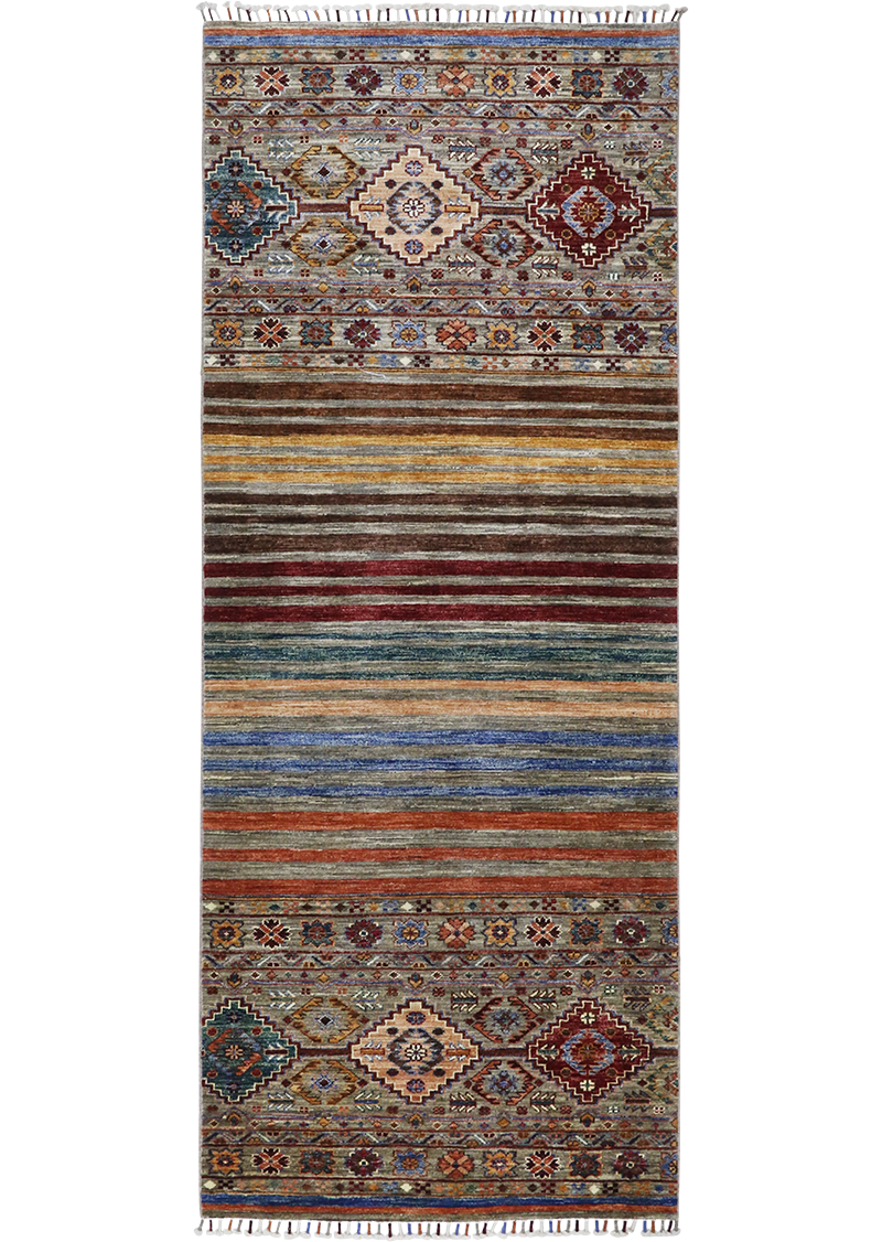 Striped Runner Khorjin 3' x 7'9"