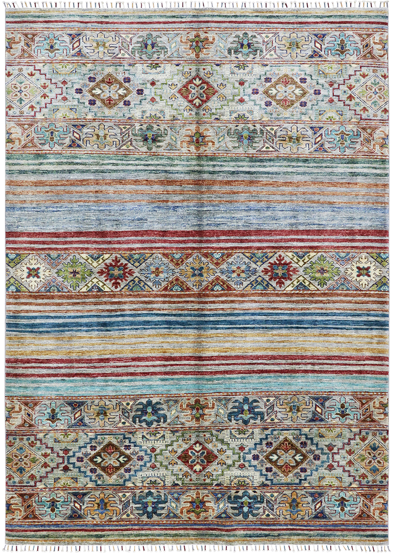 Pale Geometric Khorjin 5'7" x 7'10"