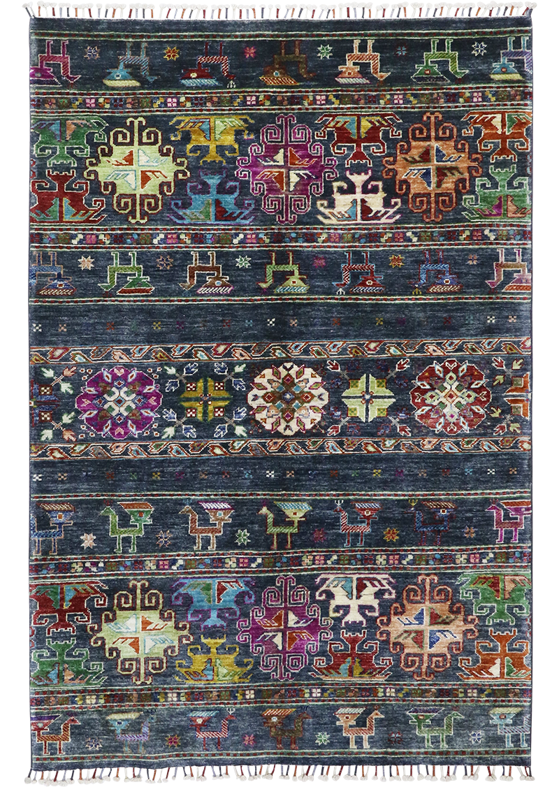 Coral Animal Design Khorjin 4'1" x 5'10"